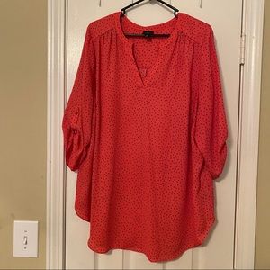 Pink/Black Polka Dot Tailored Tunic